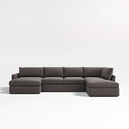 Lounge 3-Piece U-Shaped Sectional Sofa with Right-Arm Corner Bumper