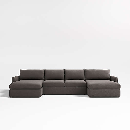 Lounge 3-Piece U-Shaped Sectional Sofa with Left-Arm Storage Chaise