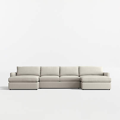 Lounge 3-Piece U-Shaped Sectional Sofa with Double Chaise Lounge