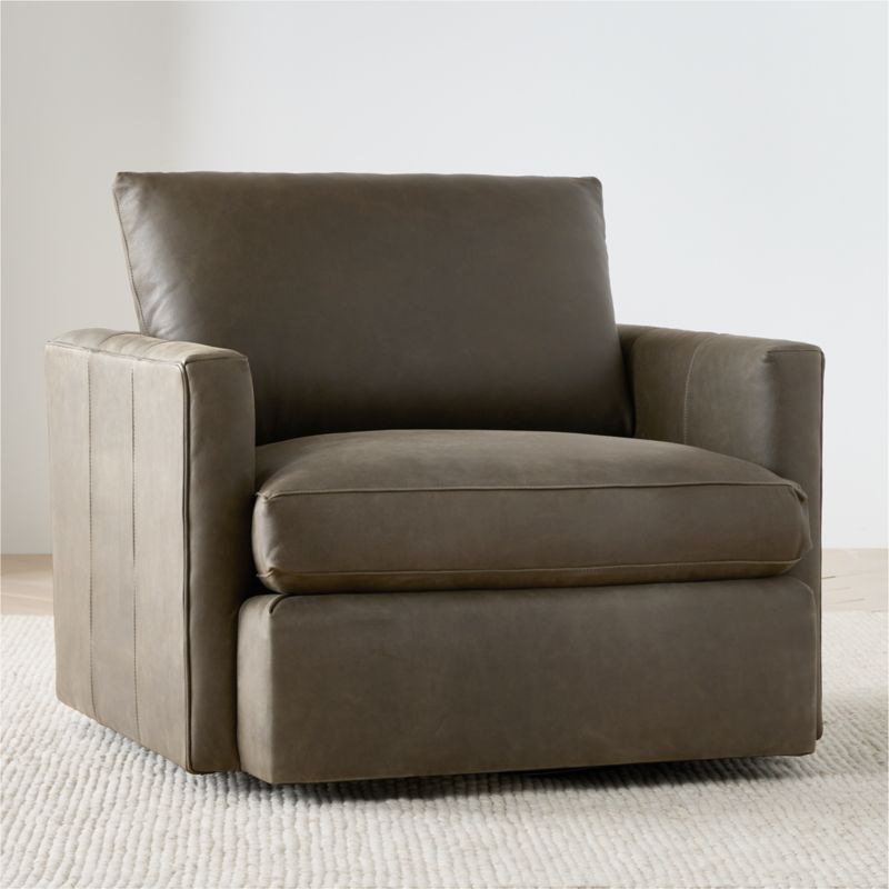 Lounge 40" Leather Swivel Chair - image 3 of 8