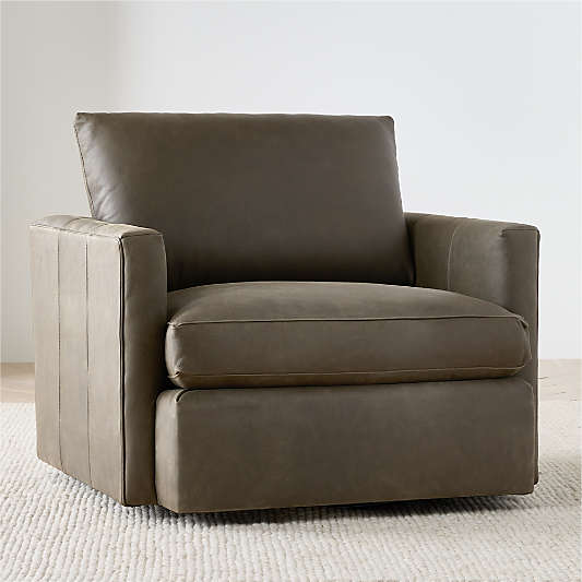 Lounge 40" Leather Swivel Chair