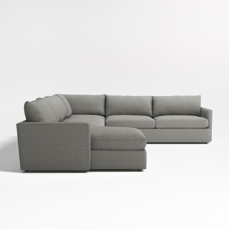 Lounge 4-Piece L-Shaped Sectional Sofa with Left-Arm Storage Chaise ...