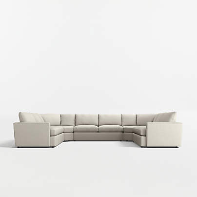 Lounge 5-Piece U-Shaped Wedge Sectional Sofa