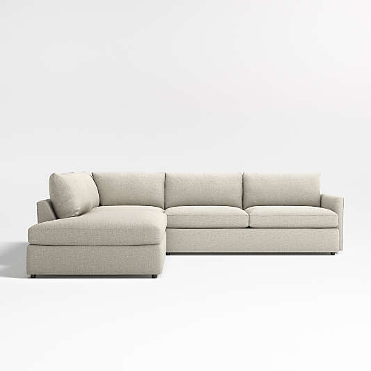 Lounge Deep 3-Piece Left-Arm Bumper Sectional Sofa