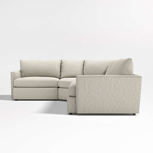 Lounge Deep 3-Piece Wedge Sectional Sofa