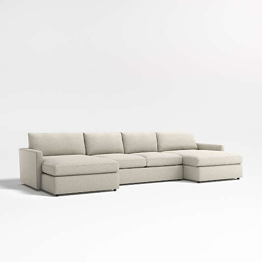 Lounge Deep 3-Piece U-Shaped Sectional Sofa with Right-Arm Storage Chaise