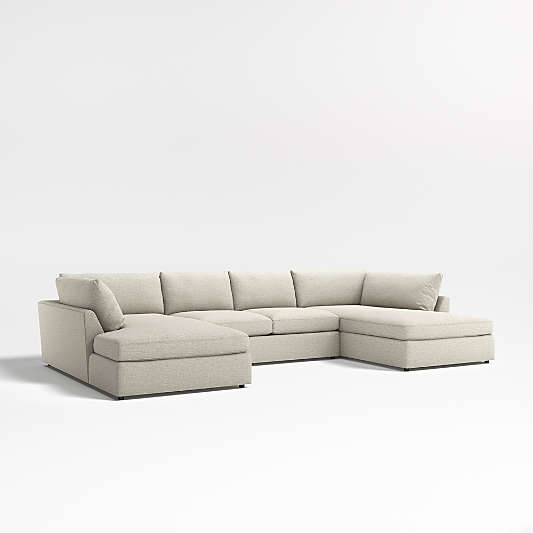 Lounge Deep 3-Piece U-Shaped Sectional Sofa with Corner Bumpers