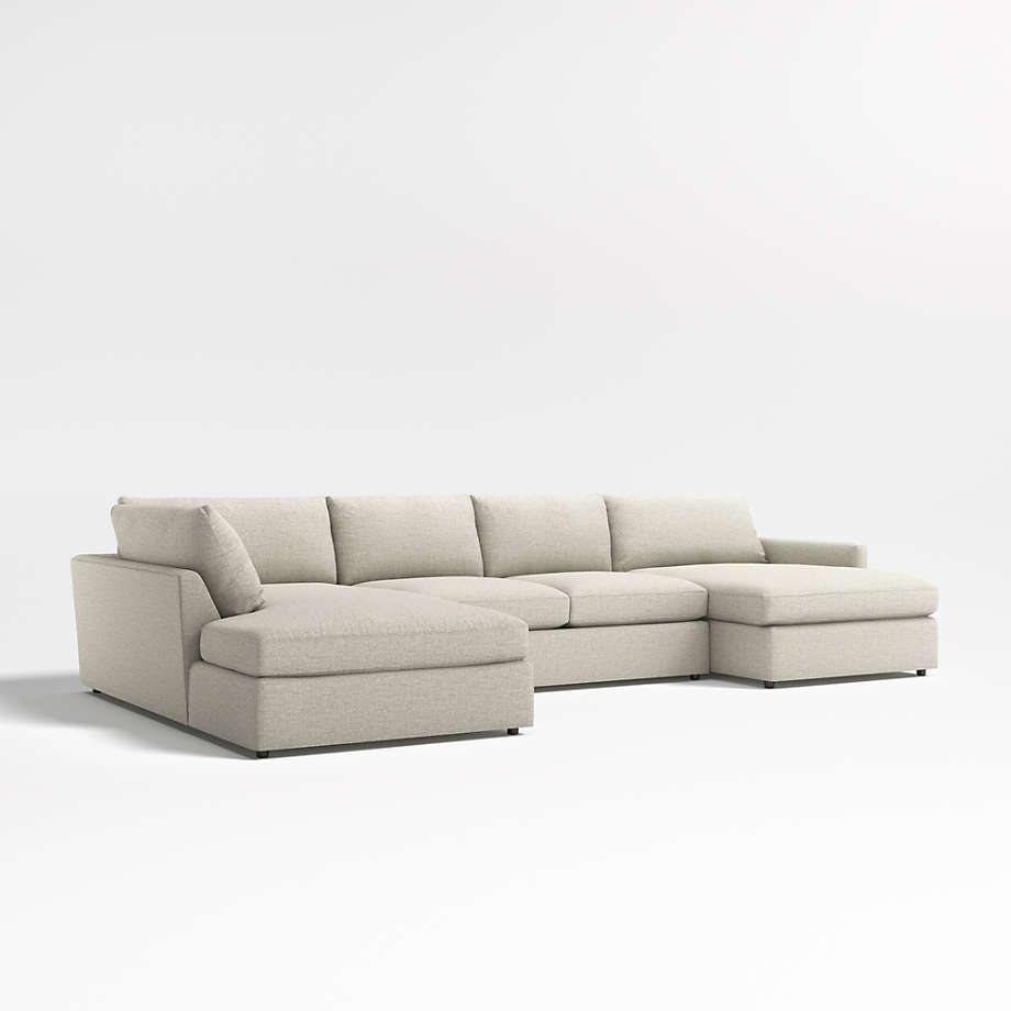 Lounge Deep 3Piece UShaped Sectional Sofa + Reviews Crate & Barrel