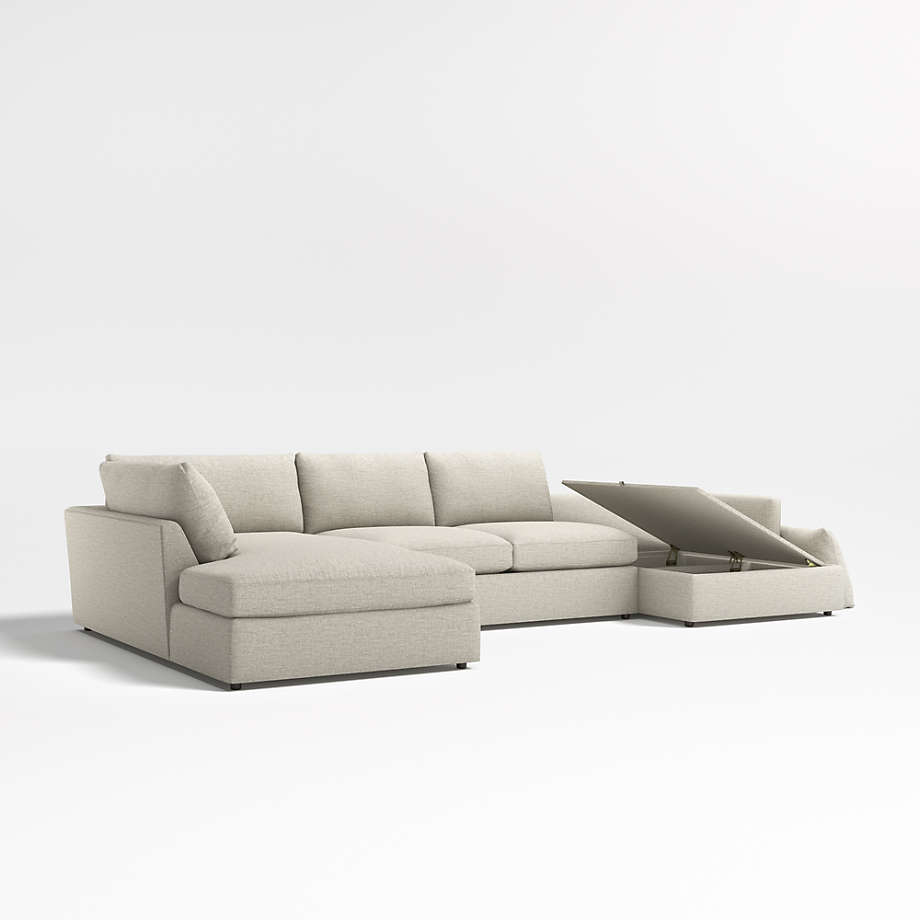 Lounge Deep 3 Piece U Shaped Sectional Sofa Reviews Crate Barrel