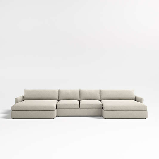 Lounge Deep 3-Piece Double Chaise Sectional Sofa