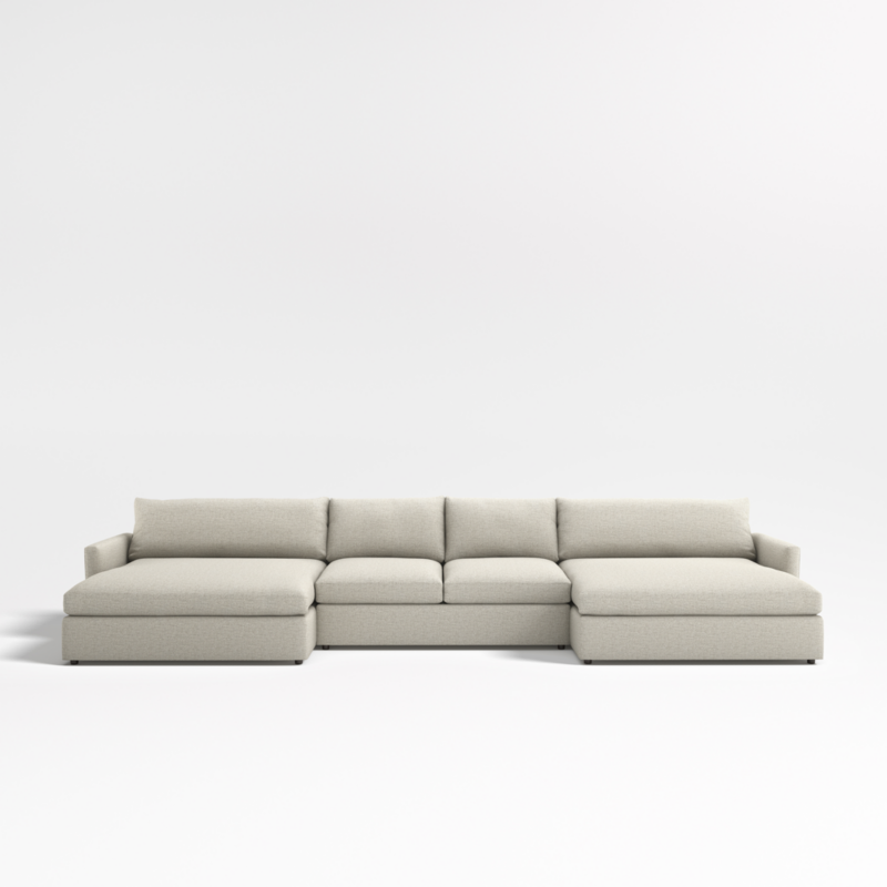 Lounge Deep 3-Piece U-Shaped Sectional Sofa with Double Extra Wide Chaise Lounge - image 0 of 12