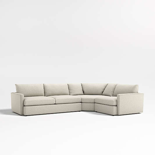 Lounge Deep 3-Piece Wedge Sectional Sofa