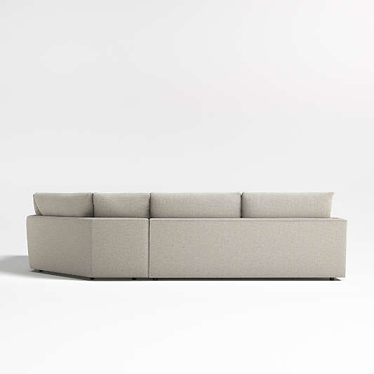 Lounge Deep 3-Piece Wedge Sectional Sofa