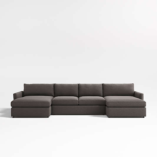 Lounge Deep 3-Piece U-Shaped Sectional Sofa with Left-Arm Storage Chaise