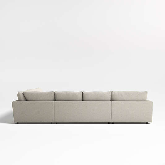 Lounge Deep 4-Piece Corner Sectional with Chaise Lounge