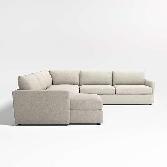 Lounge Deep 4-Piece U-Shaped Sectional Sofa with Left-Arm Storage Chaise