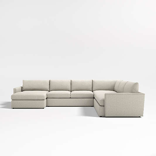 Lounge Deep 4-Piece U-Shaped Sectional Sofa with Left-Arm Storage Chaise