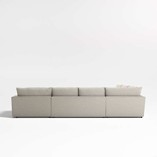 Lounge Deep 4-Piece U-Shaped Sectional Sofa with Right-Arm Storage Chaise