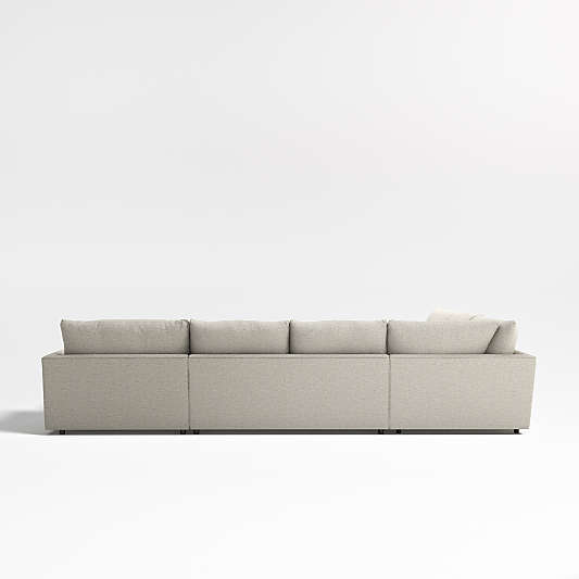 Lounge Deep 4-Piece Corner Sectional with Chaise Lounge