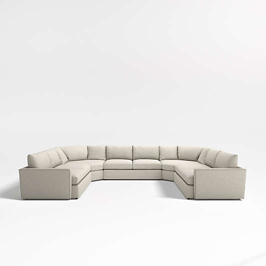 Lounge Deep 5-Piece U-Shaped Wedge Sectional Sofa