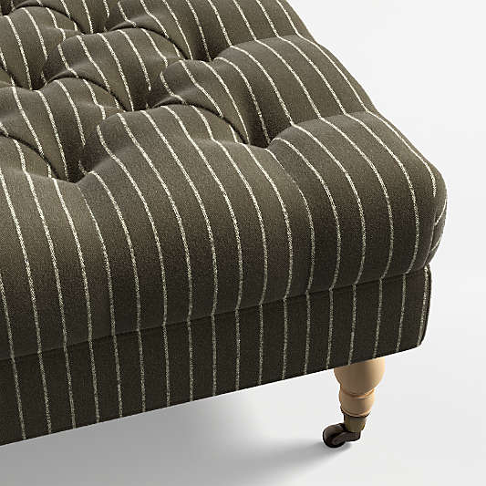 Langley Striped 45" Square Cocktail Ottoman