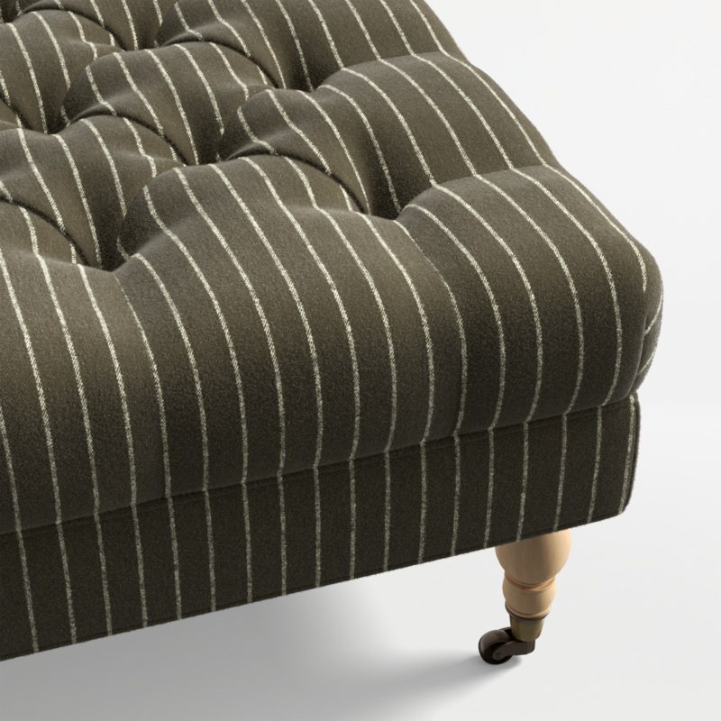 Langley Striped 45" Square Cocktail Ottoman - image 3 of 4