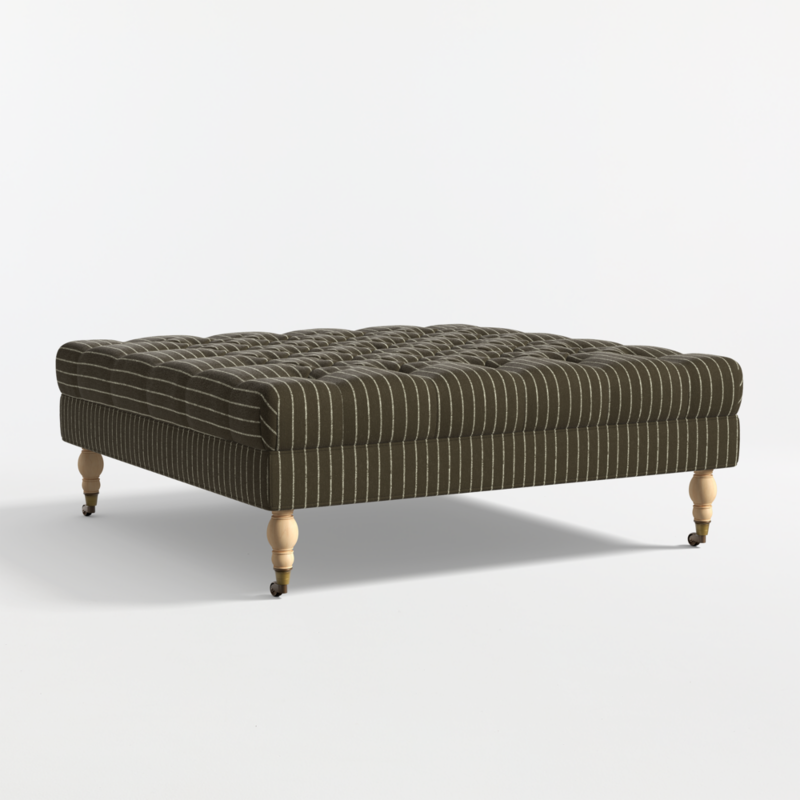 Langley Striped 45" Square Cocktail Ottoman - image 0 of 4