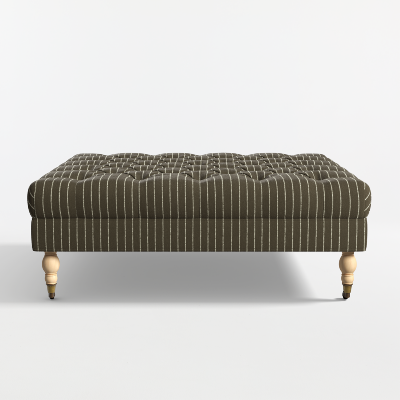 Langley Striped 45" Square Cocktail Ottoman - image 2 of 4