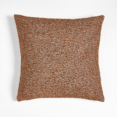 View Locke 20" Tupelo Honey Tweed Alapaca Wool Pillow with Feather Insert details