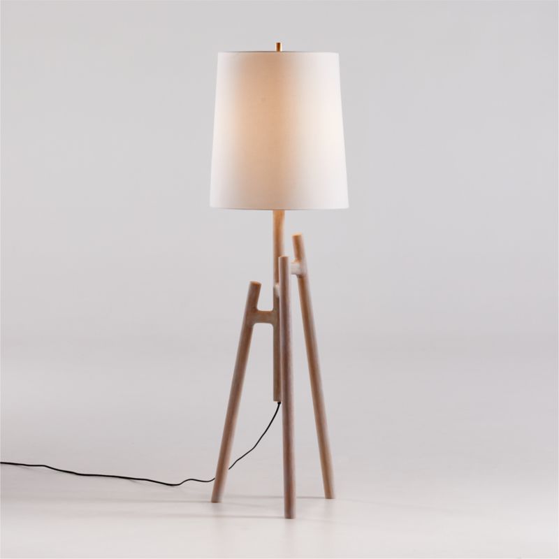 Lockeland Natural Wood Tripod Floor Lamp - image 0 of 14