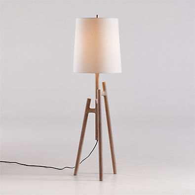 View Lockeland Natural Wood Tripod Floor Lamp 67" details