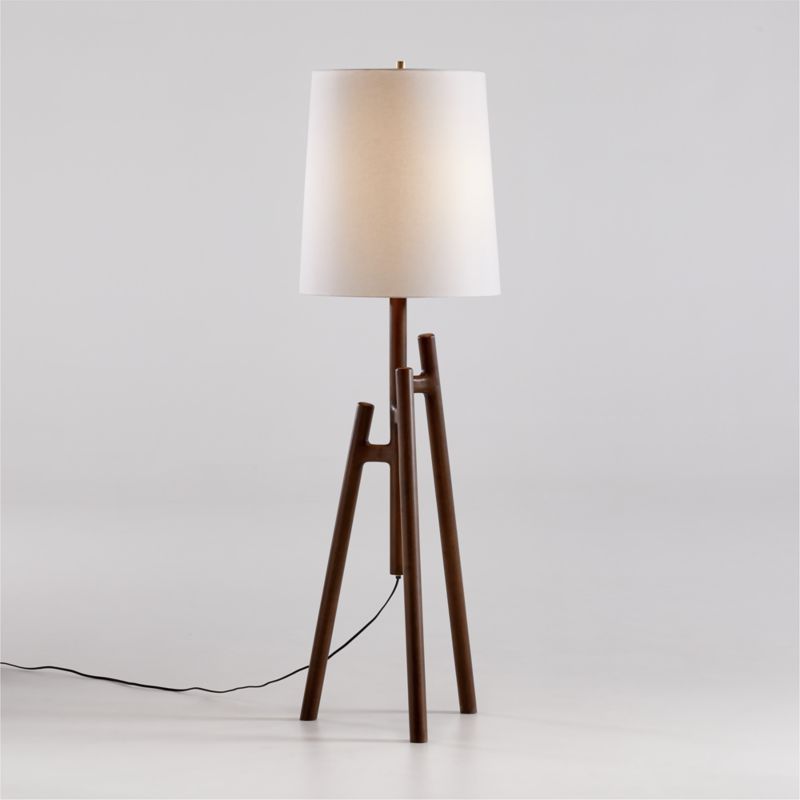 Lockeland Walnut Tripod Floor Lamp