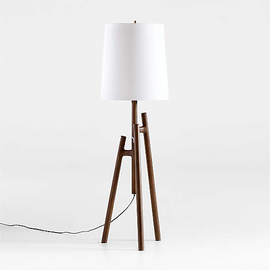 Lockeland Walnut Tripod Floor Lamp