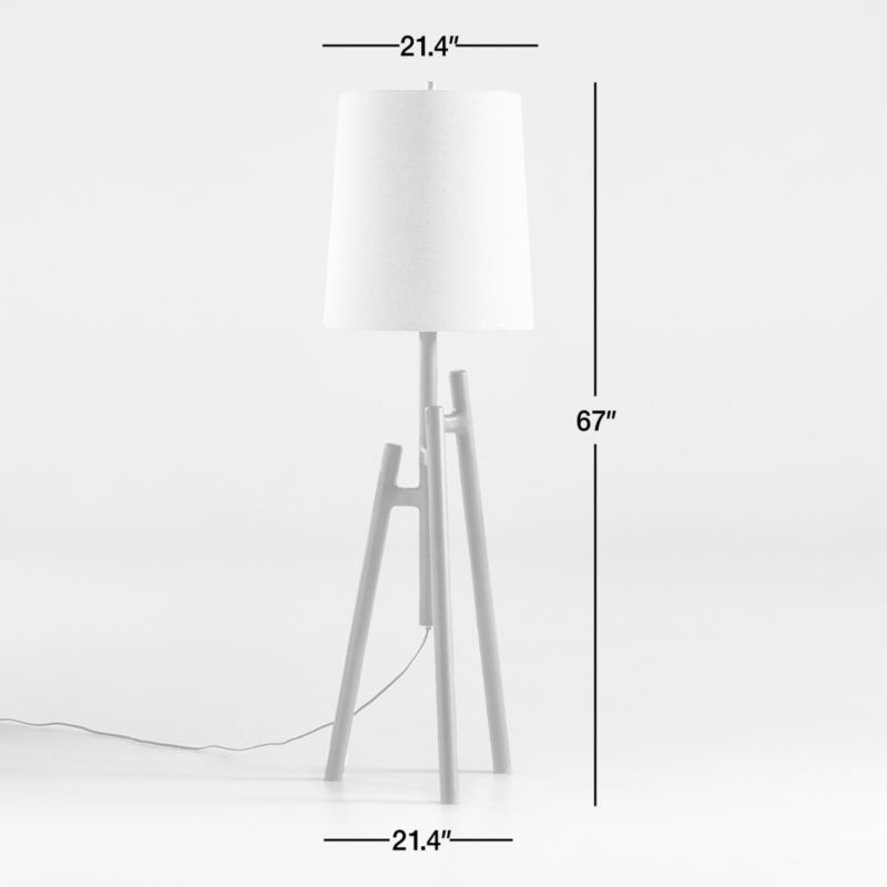 Lockeland Walnut Tripod Floor Lamp