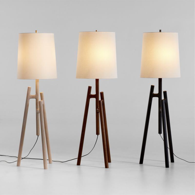 Lockeland Walnut Tripod Floor Lamp