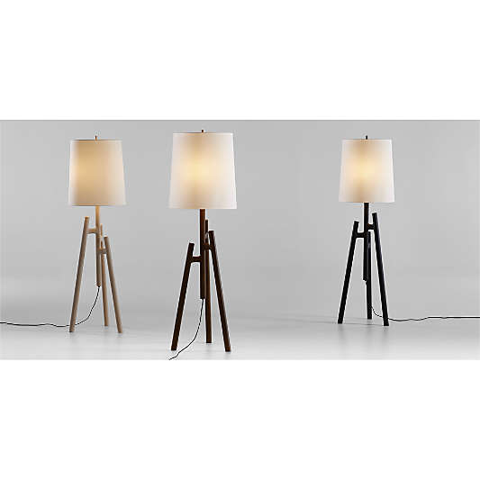 Lockeland Walnut Tripod Floor Lamp