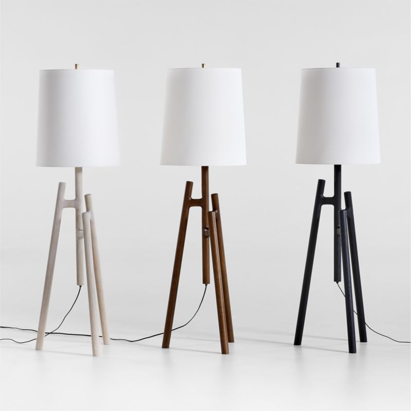 Lockeland Walnut Tripod Floor Lamp