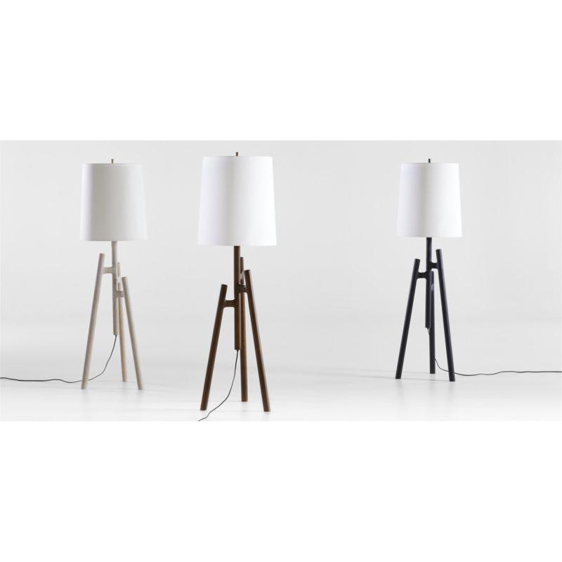 Lockeland Walnut Tripod Floor Lamp