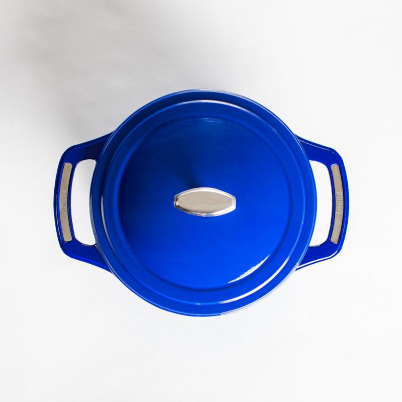 Lodge USA Enameled 3-Qt. Cast Iron Dutch Oven in Smooth Sailing Blue