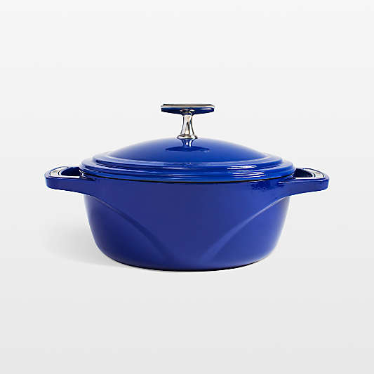 Lodge USA Enameled 3-Qt. Cast Iron Dutch Oven in Smooth Sailing Blue