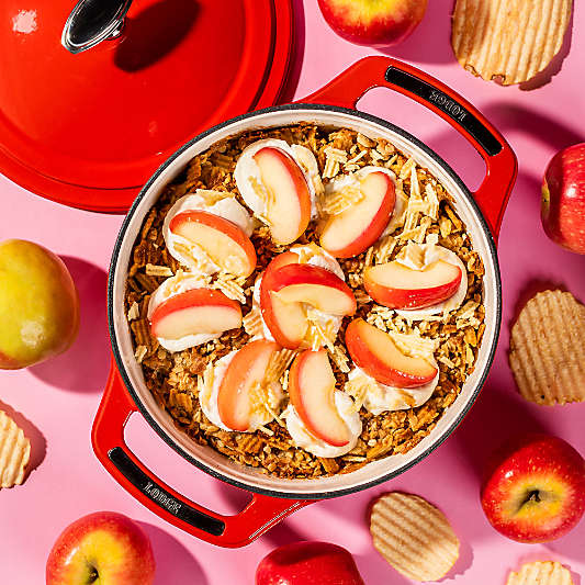 Lodge USA Enameled 3-Qt. Cast Iron Dutch Oven in Cherry on Top Red