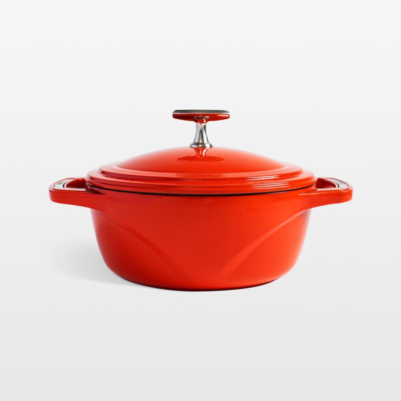 Lodge USA Enameled 3-Qt. Cast Iron Dutch Oven in Cherry on Top Red