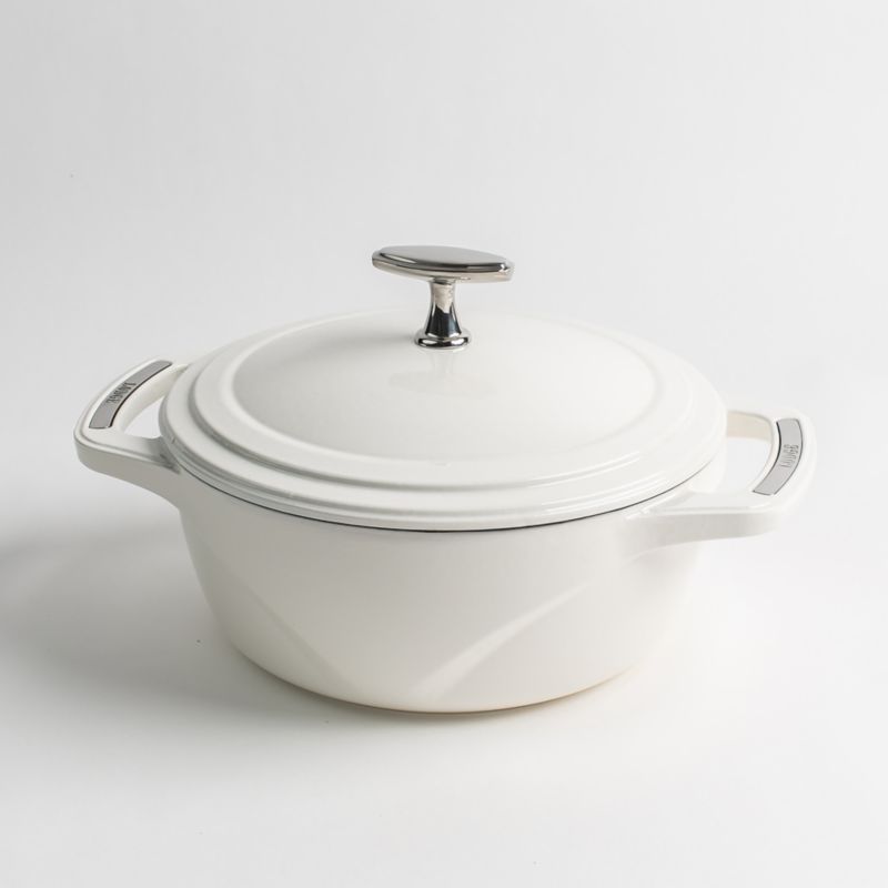 Lodge USA Enameled 3-Qt. Cast Iron Dutch Oven in Cloud White - image 6 of 7