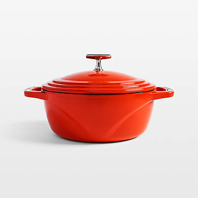 Lodge USA Enamel 4.5-Qt. Cast Iron Dutch Oven in Cherry on Top Red