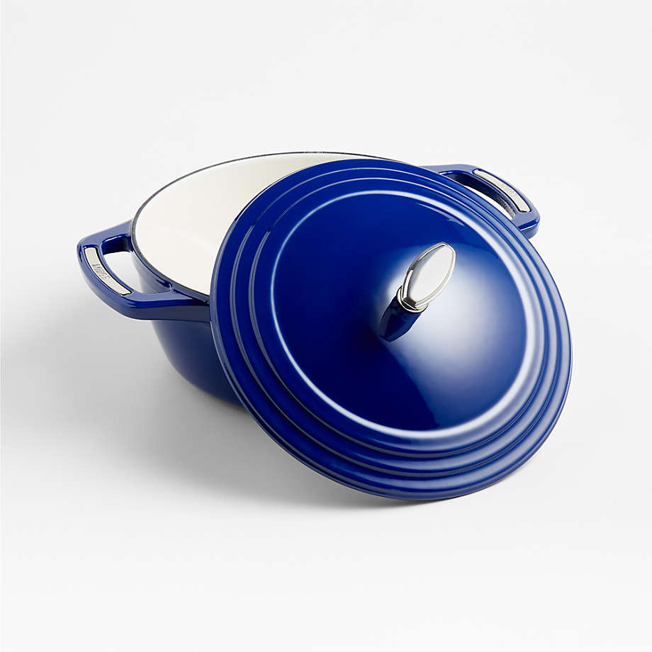 Lodge Cast Iron Enamel Dutch Oven Blue Pot (3 qt)