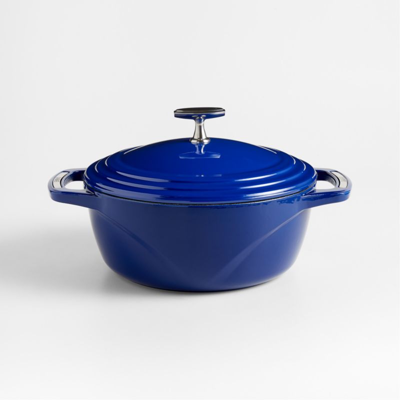 Lodge U4id300 4.5 qt. Enameled Cast Iron Dutch Oven - Smooth Sailing