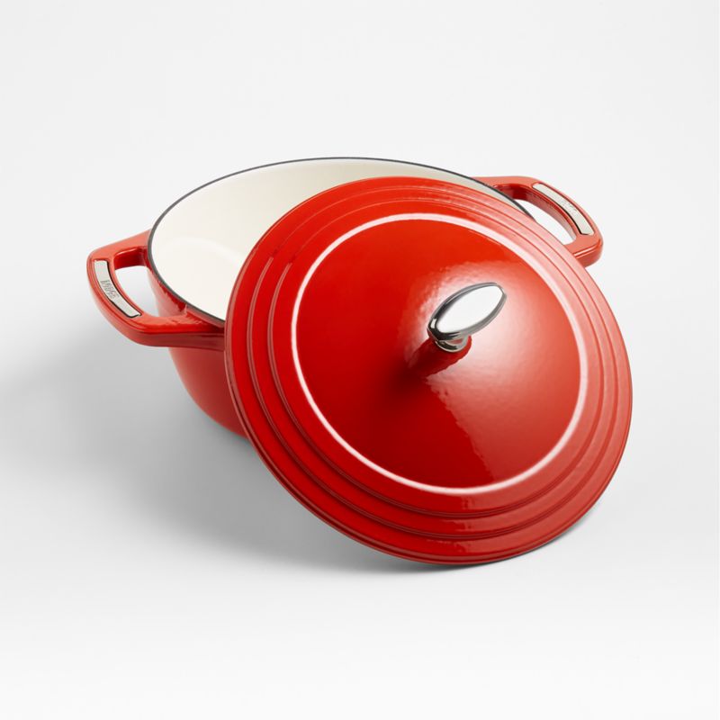 Lodge USA Enamel 4.5-Qt. Cast Iron Dutch Oven in Cherry on Top Red - image 5 of 5