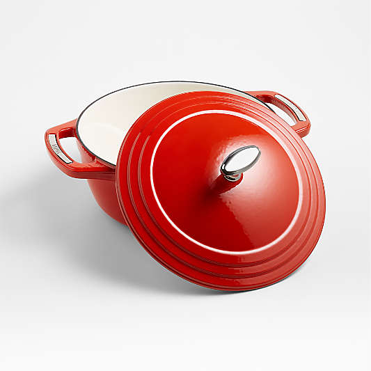 Lodge USA Enamel 4.5-Qt. Cast Iron Dutch Oven in Cherry on Top Red