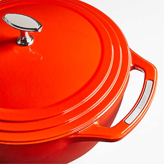 Lodge USA Enamel 4.5-Qt. Cast Iron Dutch Oven in Cherry on Top Red