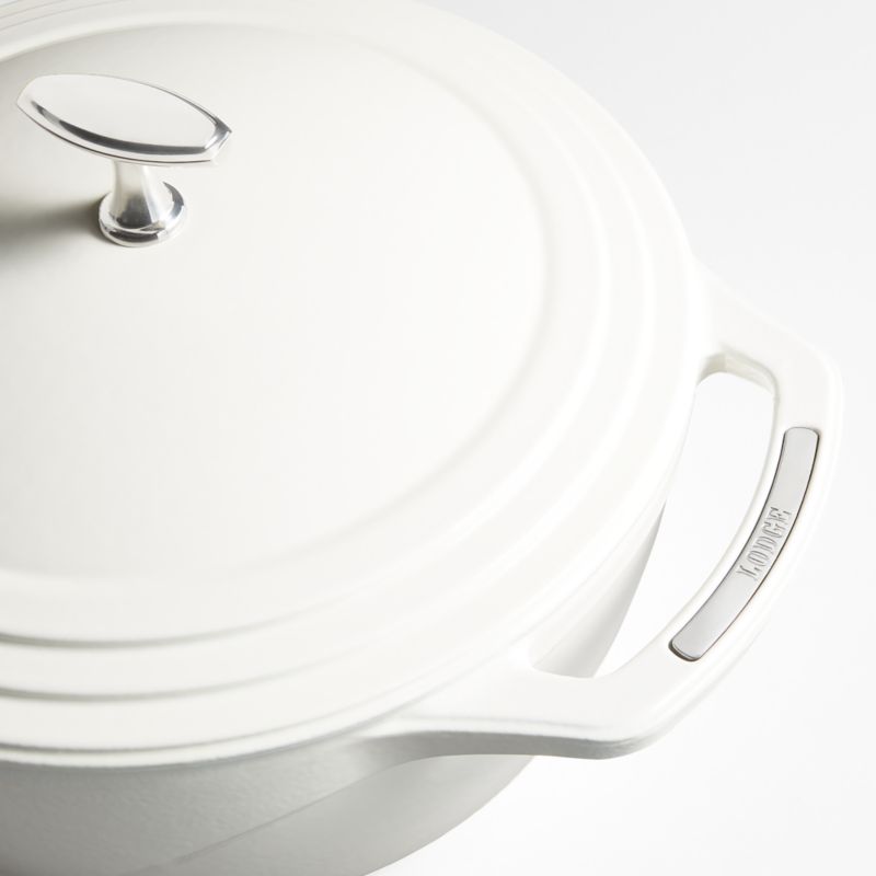 Lodge USA Enamel 4.5-Qt. Cast Iron Dutch Oven in Cloud White - image 6 of 6